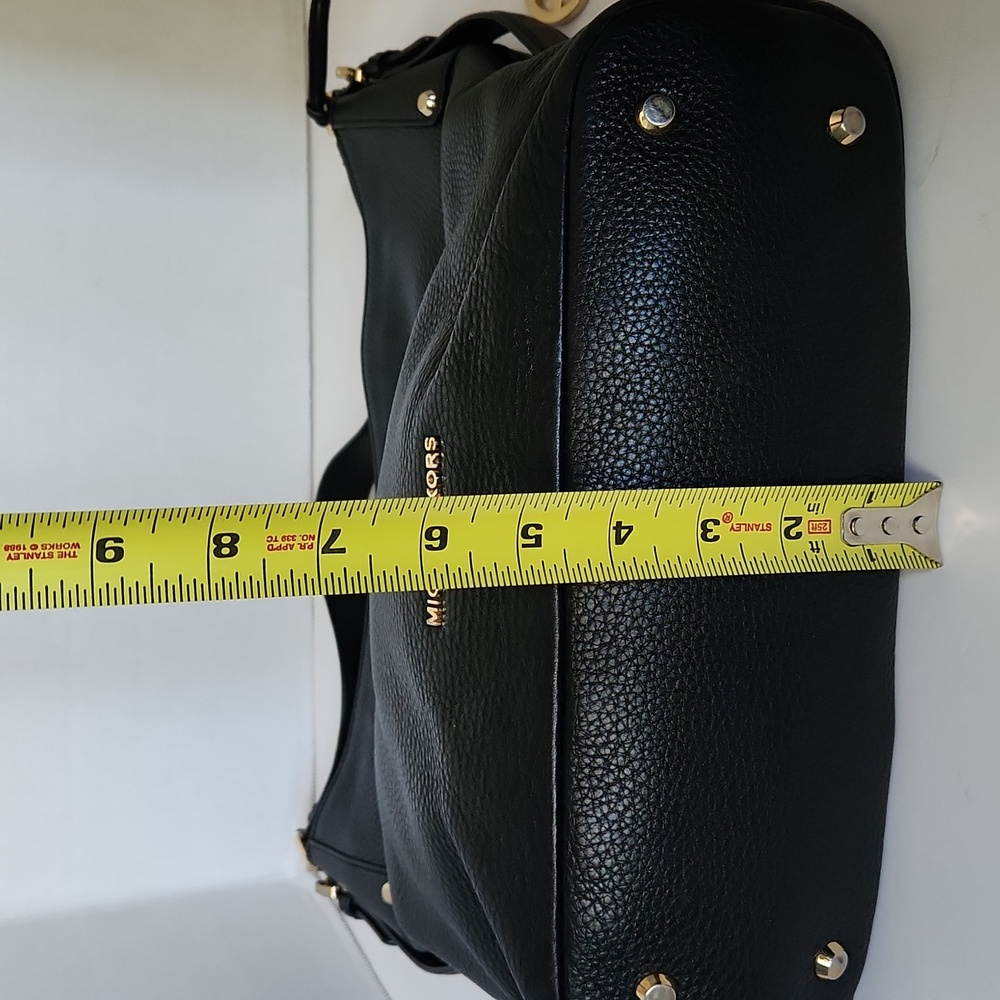 Michael Kors Black Leather Hobo with Gold Hardware - Picture 12 of 13